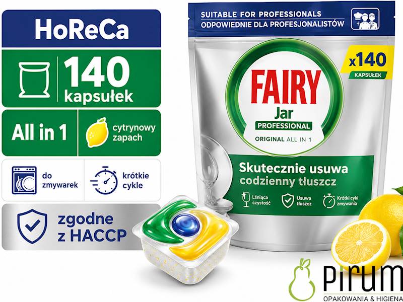 Fairy Jar 140szt PRO AllinOne Kapsułki do Zmywarki