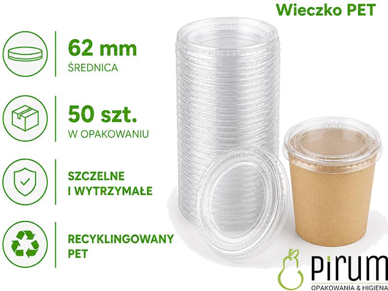 Przykrywka 62mm PET 68328 Kram SOS 50szt 