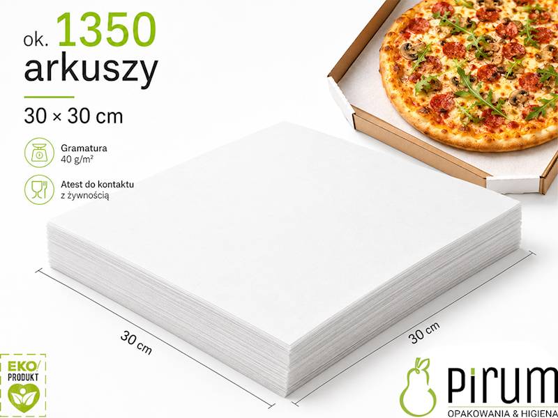 Arkusz 30x30cm PAP 40g/m2 PÓŁPERGAMIN 1350szt 5kg