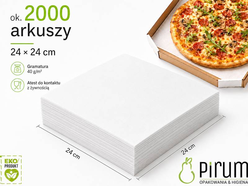 Arkusz 24x24cm PAP 40g/m2 PÓŁPERGAMIN 2000szt 5kg