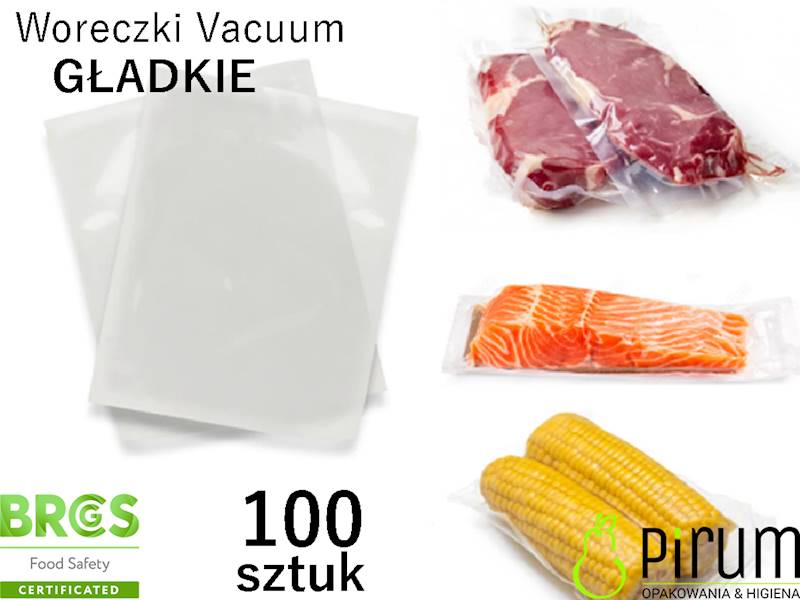 Worki 250x300mm PA/PE 70my Gładki Vacuum 100szt