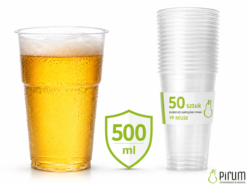 Kubek 500ml PP PIWO REUSE 45918 Papstar 50szt. 