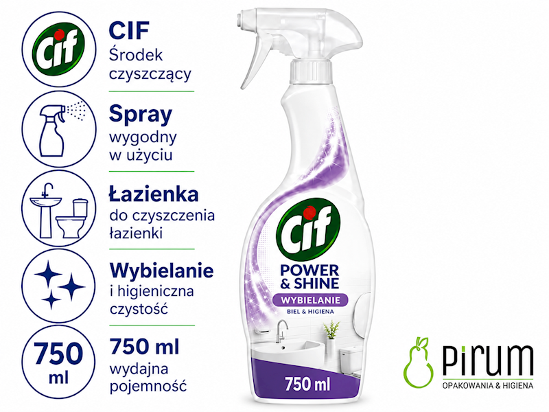 CIF 750ml Spray POWER & SHINE WYBIELANIE
