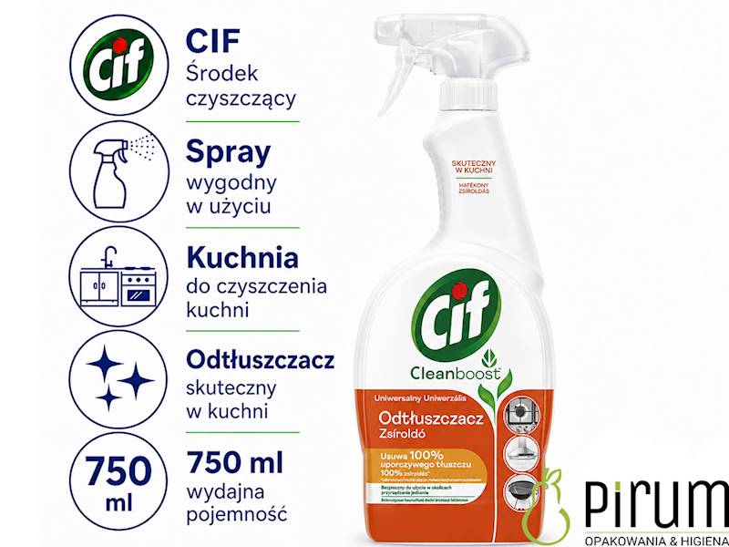 CIF 750ml Spray ODTŁUSZCZACZ Cleanboost