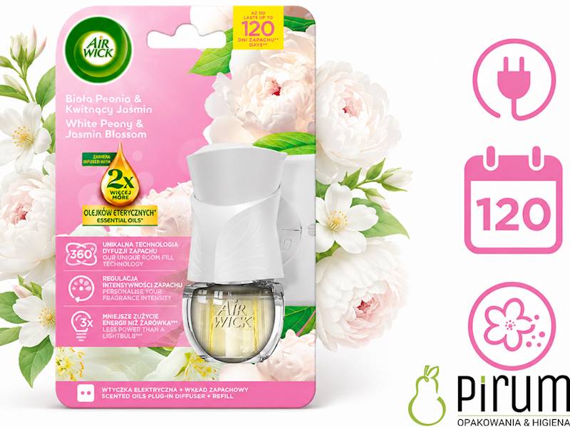 AirWick Wtyczka Elektryczna+ 19ml White Peony &