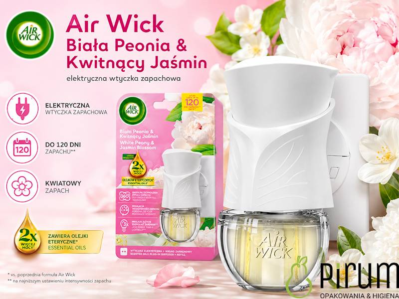 AirWick Wtyczka Elektryczna+ 19ml White Peony &