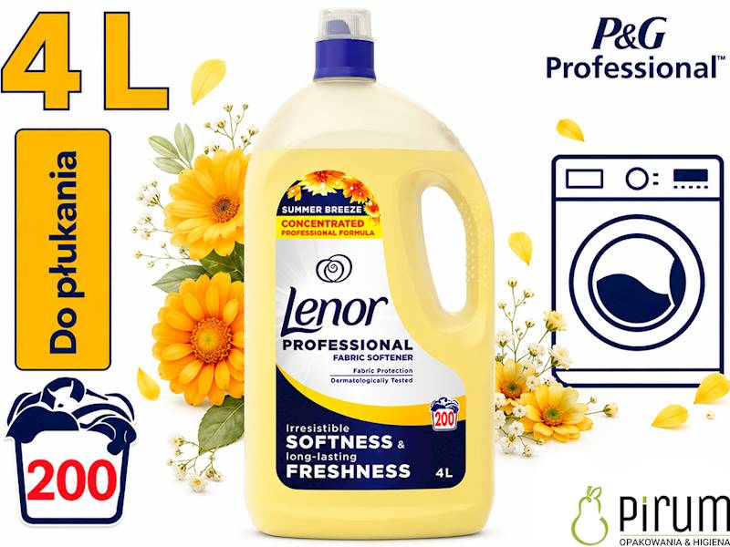 Lenor 4L Płyn do płukania Summer Bree Żółty