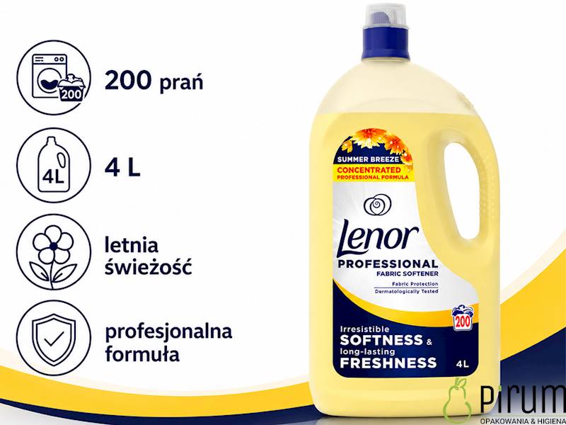 Lenor 4L Płyn do płukania Summer Bree Żółty