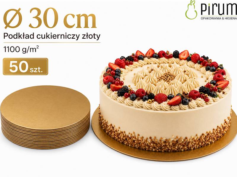 Podkład 30cm ZŁOTY 1100gr/m2 46107 Papstar 50szt