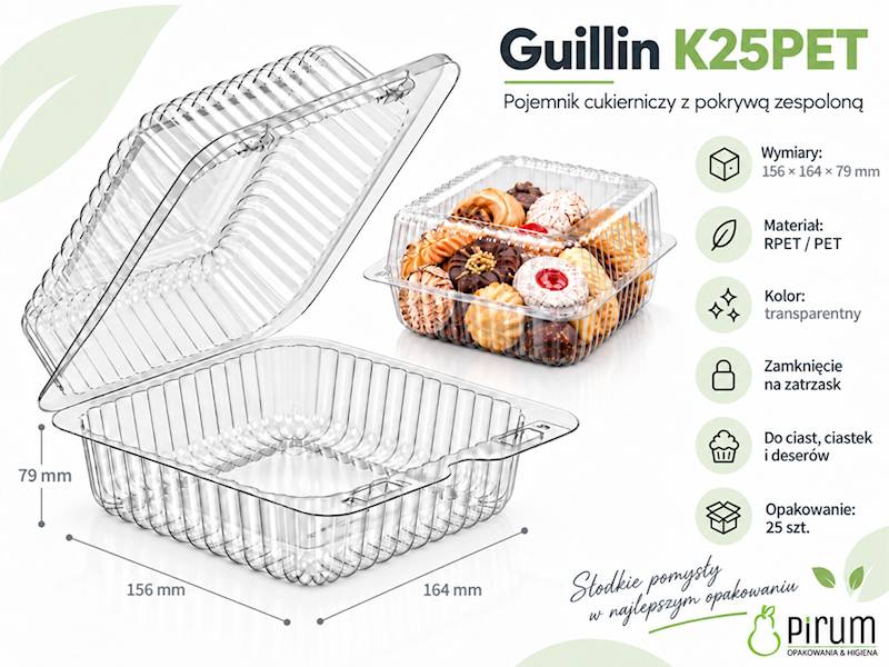 $ Cukierniczy 156x164x79 PET 25szt Guillin K25PET