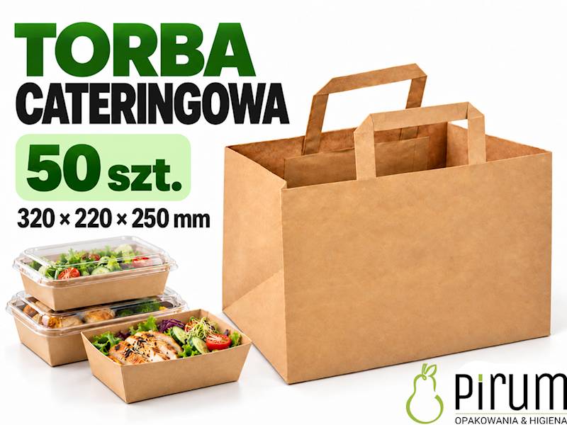 Torba 320x220x250 Ucho P^ BRĄZ CATERING LN 50szt