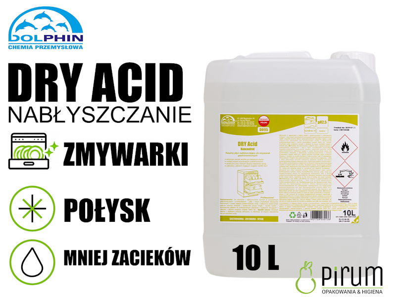 Dolphin 10L DRY ACID Nabłyszczacz do Zmywarek