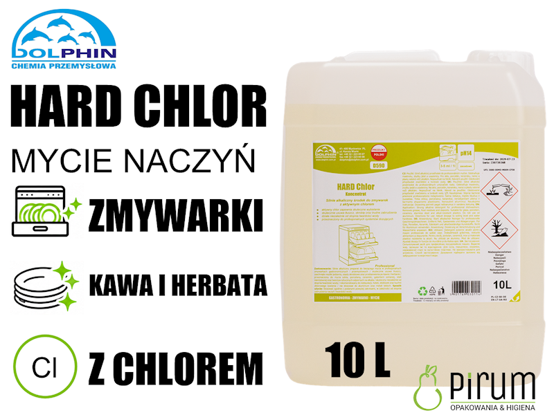 Dolphin 10L HARD CHLOR Płyn do Zmywarek