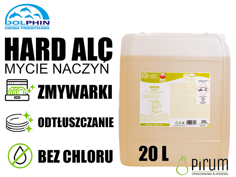 Dolphin 20L HARD ALC Płyn do Zmywarek
