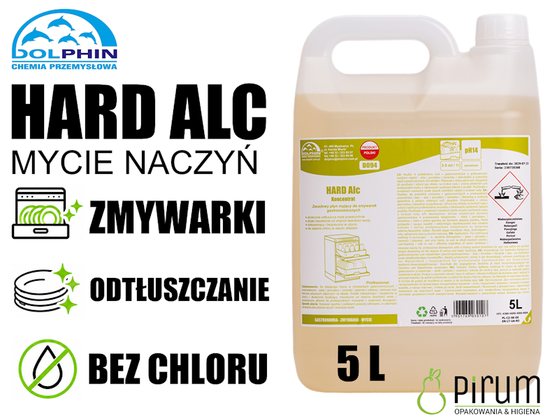 Dolphin 5L HARD ALC Płyn do Zmywarek
