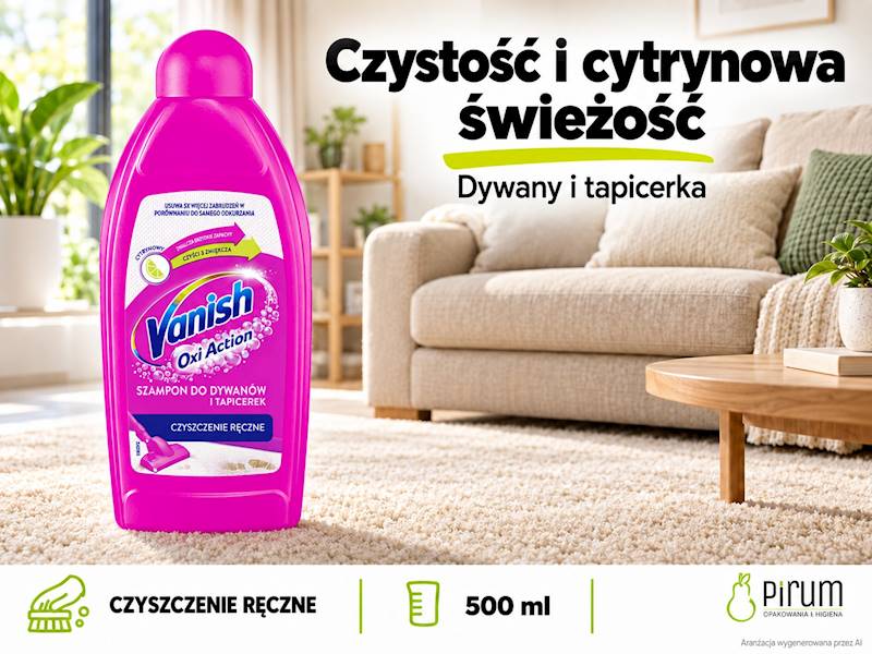 Vanish 500ml Oxi Action Szampon do Prania Dywanów 