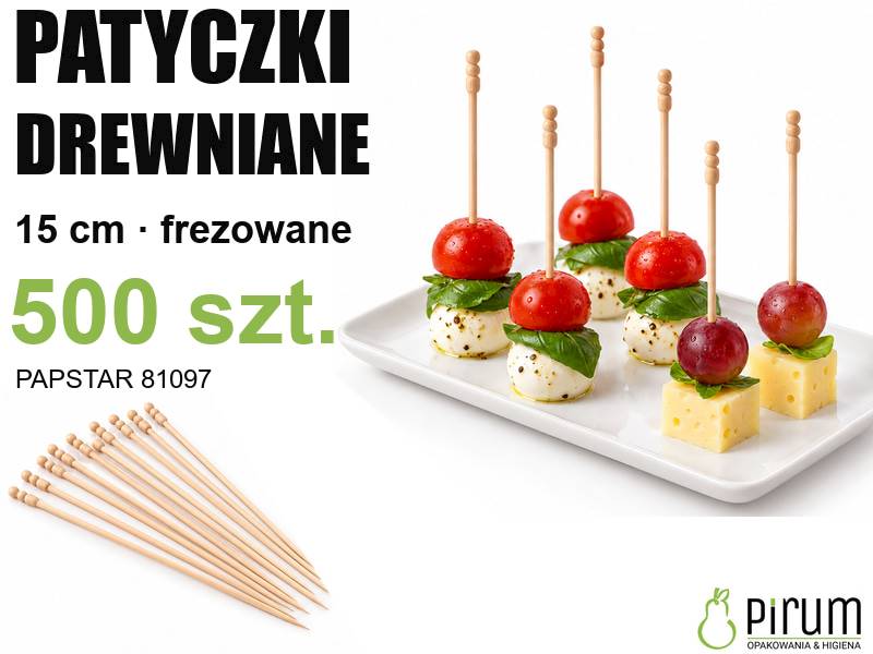 Patyczki Drewno 15cm Frez 500szt Papstar 81097