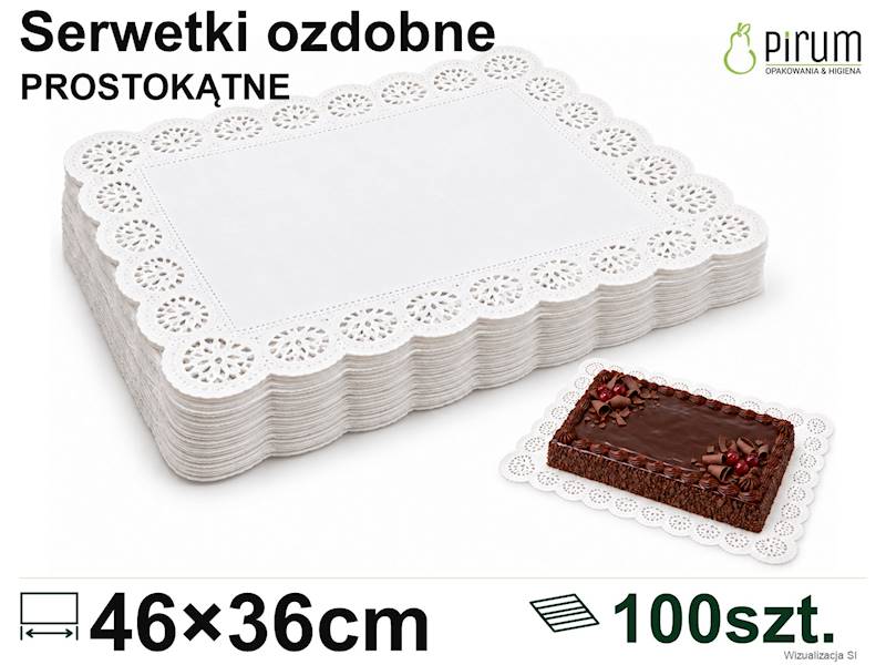 Serwetki ozdobne PROSTOKĄTNE 46×36cm 100szt. 22-38