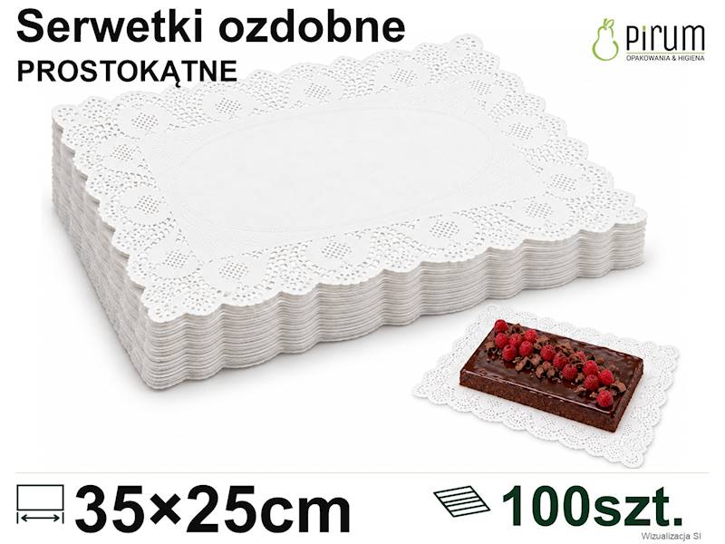 Serwetki ozdobne PROSTOKĄTNE 35×25cm 100szt. 36-13