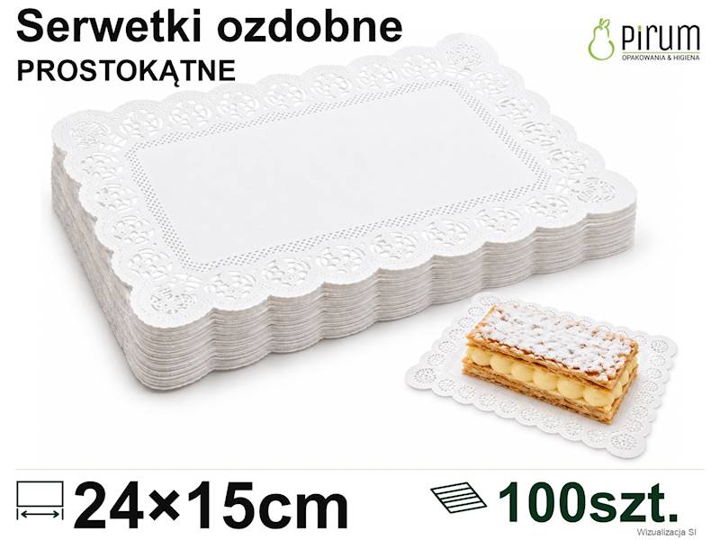 Serwetki ozdobne PROSTOKĄTNE 24×15cm 100szt. 22-31