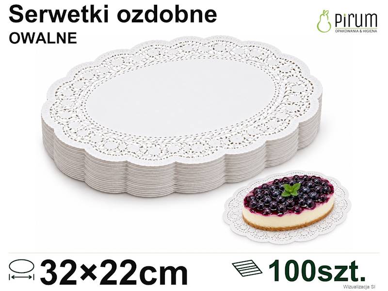 Serwetki ozdobne OWALNE 32×22cm 100szt. 35-61