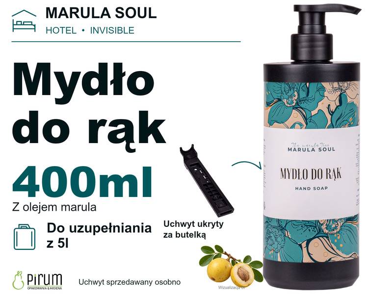 Marula Line 400ml INVISIBLE Mydło Do Rąk Czarny