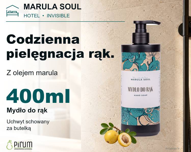 Marula Line 400ml INVISIBLE Mydło Do Rąk Czarny