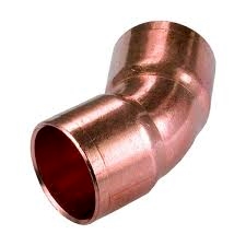 Łuk miedziany 45st., dwukielichowy wymiar 28