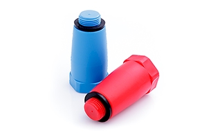 Korek tynkarski, czer/nieb, śr.1/2"