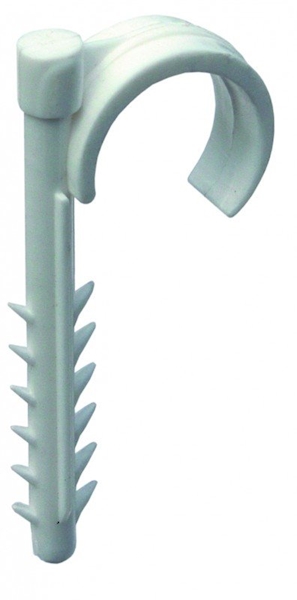 HUM-16 uchwyt hakowy okragly bialy 