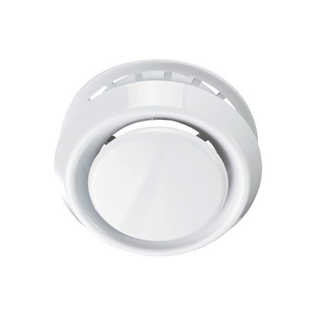 Anemostat wywiew.160mm z kołn.metal-biały