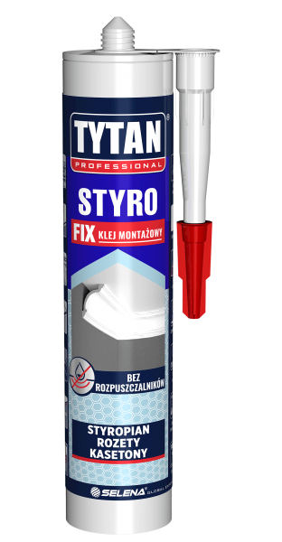 Klej montażowy do styropianu biały Tytan FIX 290ml