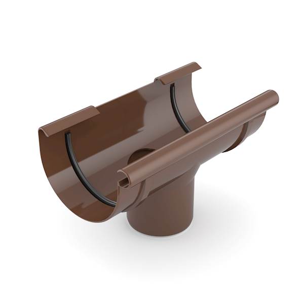 Lej spustowy do rynien Bryza 75/63mm brązowy