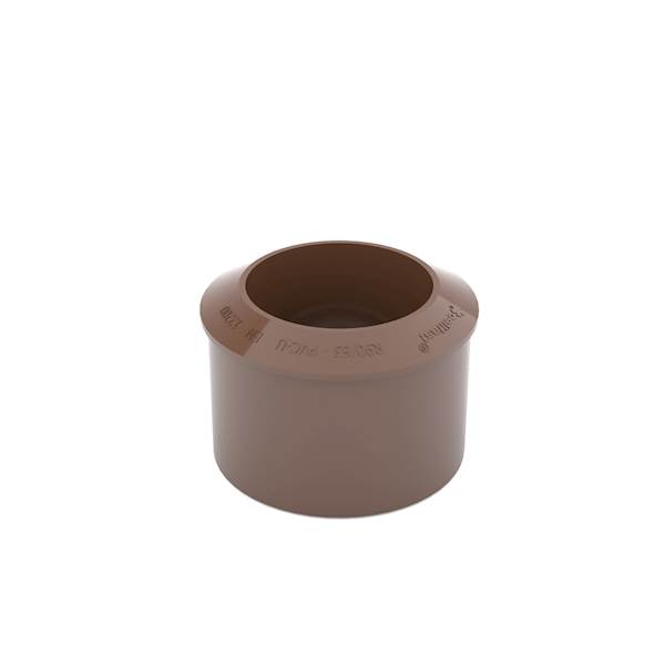 Redukcja do rur spustowych Bryza 90/63mm brązowa