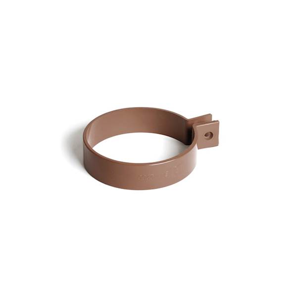 Obejma do rur spustowych Bryza 63mm brązowa