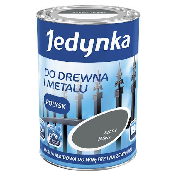 Emalia alkidowa Jedynka połysk szara jasna 0,9L