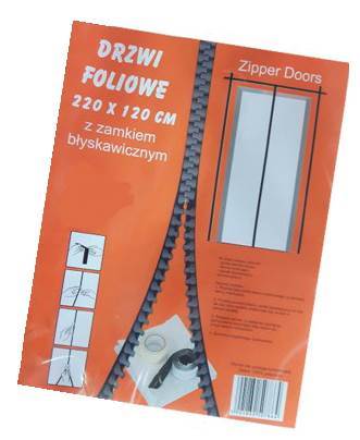 Drzwi foliowe przeciwpyłowe z zamkiem 120x220cm