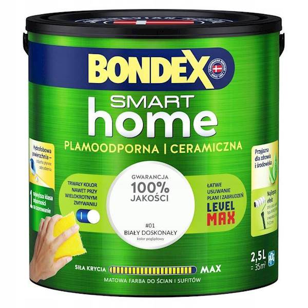 Bondex Farba ceram.Biały doskonały 2,5L