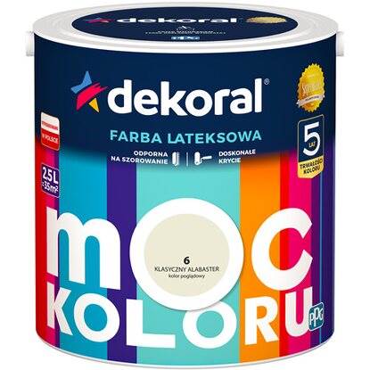 Emulsja Dekoral Moc Koloru klasyczny alabast. 2,5L