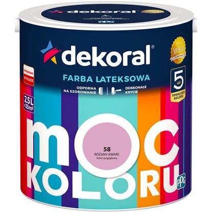 Emulsja Dekoral Moc Koloru różany kwarc 2,5L