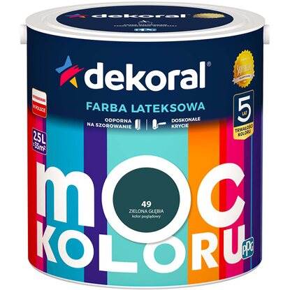 Emulsja Dekoral Moc Koloru zielona głębia 2,5L