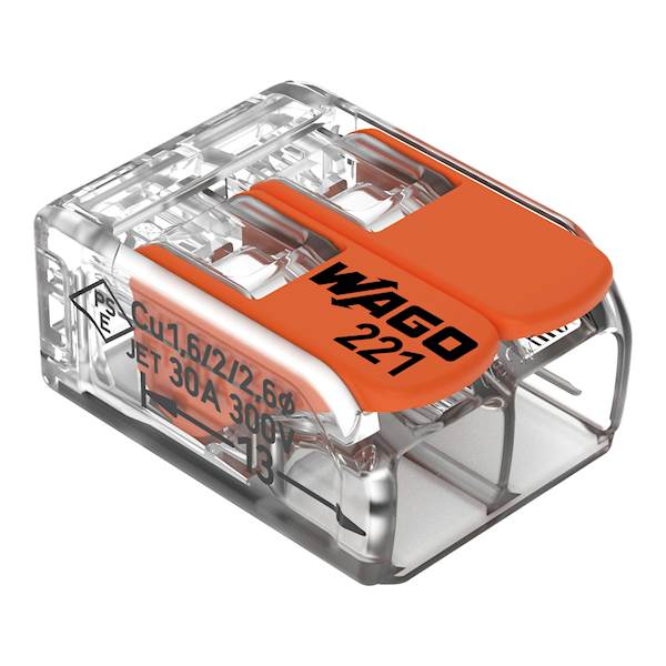 Złączka elektrycz.z dźwigniami Wago prz.lin.2x4mm