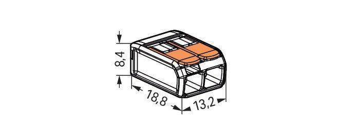 Złączka elektrycz.z dźwigniami Wago prz.lin.2x4mm