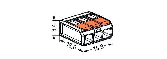 Złączka elektrycz.z dźwigniami Wago prz.lin.3x4mm