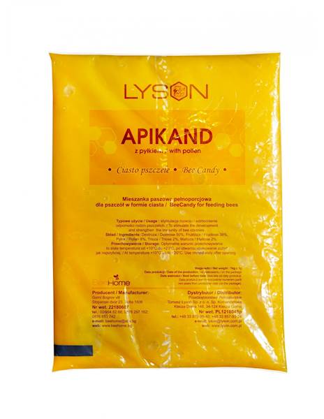 Ciasto pszczel.Łysoń Apikand BeeHome z pyłkiem 1kg