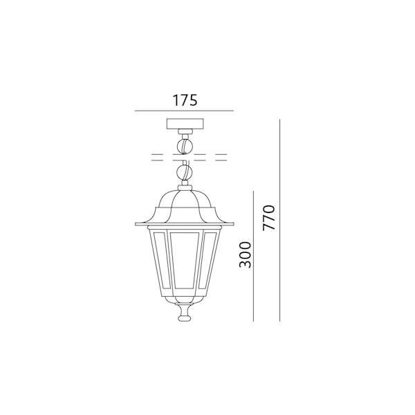 KOBI Lampa ogrodowa sufitowa LO4105 złota