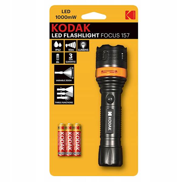 Latarka ręczna LED Kodak Focus157 na bat.3xAAA R3