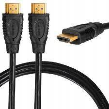 Kabel HDMI dwustronny 1,5m czarny, pozłacane wtyki