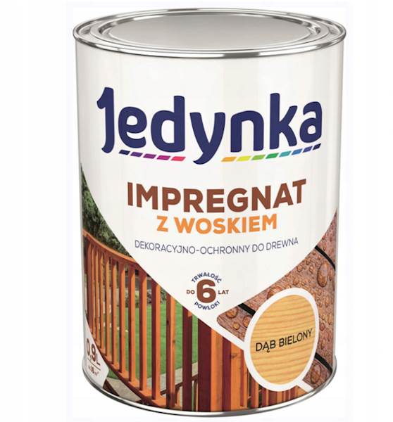 Impregnat do drew. Jedynka z wosk. dąb biel. 0,9L