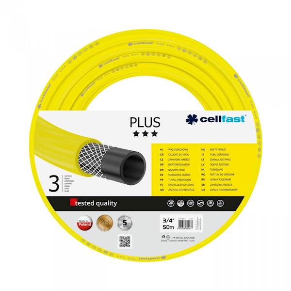 Wąż ogrodniczy CellFast żółty Plus 3/4" 50m 10-221